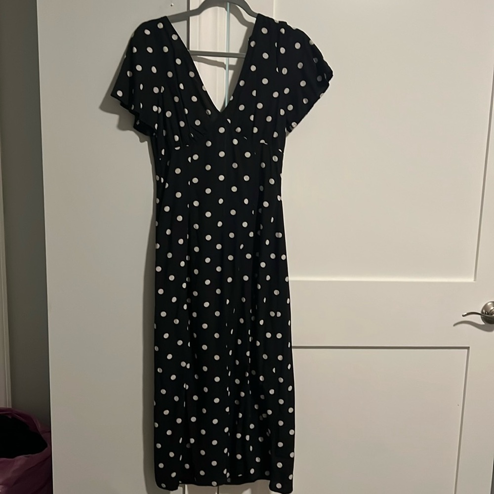 Madewell V-Neck Flutter-Sleeve Midi Dress